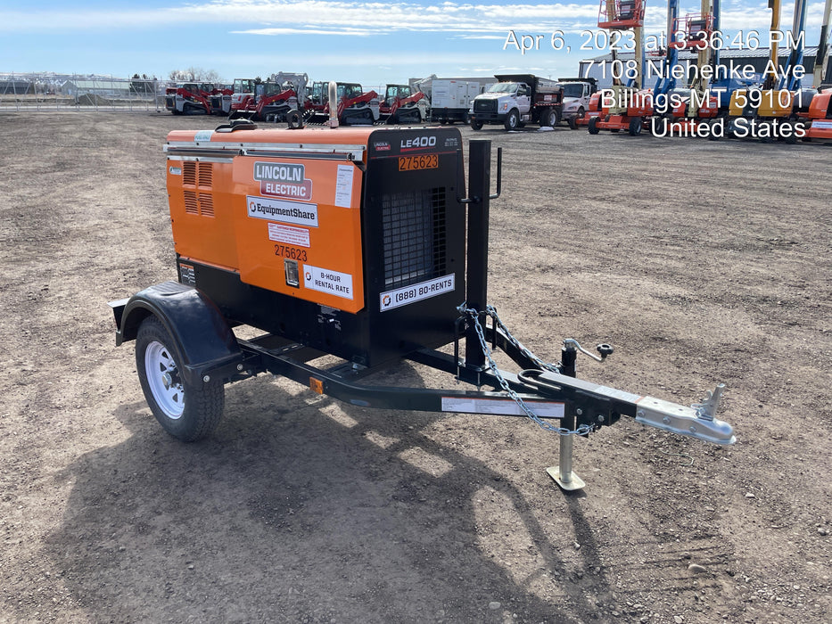 2022 Lincoln Electric LE400 Kubota V1505, Trlr, Cable Rack, Light Kit, ES Decals, T3