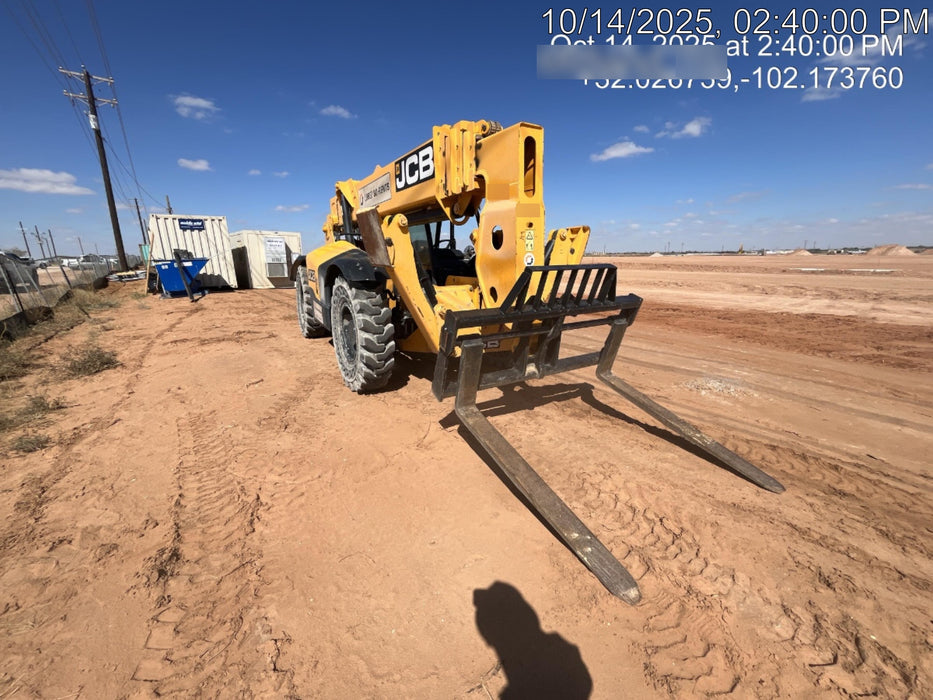 2019 JCB 510-56 JCB 510-56 74 HP w/Open ROPS, Beacon, Aux Hydraulics, Worklights, Solid Tires 60" Carriage/Forks