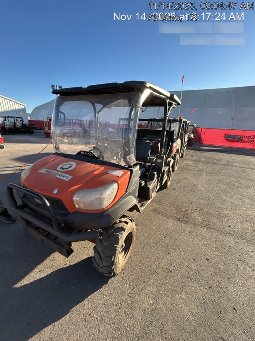 2020 Kubota RTV-X1140W-H 4WD utility cart -LED strobe -Windshield tempered glass -Plastic canopy -Wire harness kit -Backup alarm