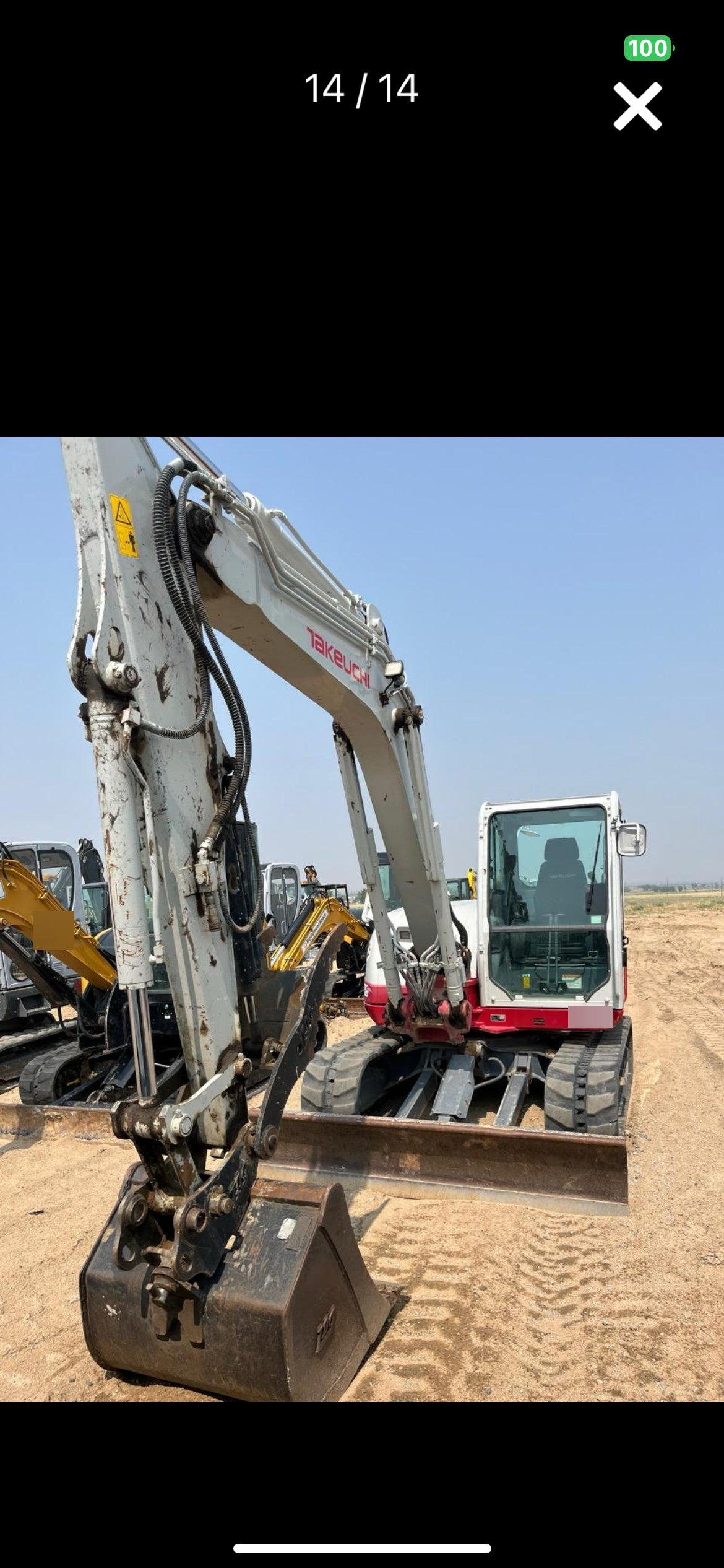 2019 Takeuchi TB290 Cab, AC, Rubber Tracks, Dozer Blade, Travel Alarm, Control Pattern Change Valve, Auxiliary Hydraulics w/18" Quick Coupler Bucket with teeth, 6.2 cu. ft. capacity/24" Quick Coupler Bucket with teeth, 8.6 cu. ft. capacity/36" Quick Coupler Bucket with teeth, 13.4 cu. ft. capacity, Quick Coupler, Hydraulic Thumb Installed