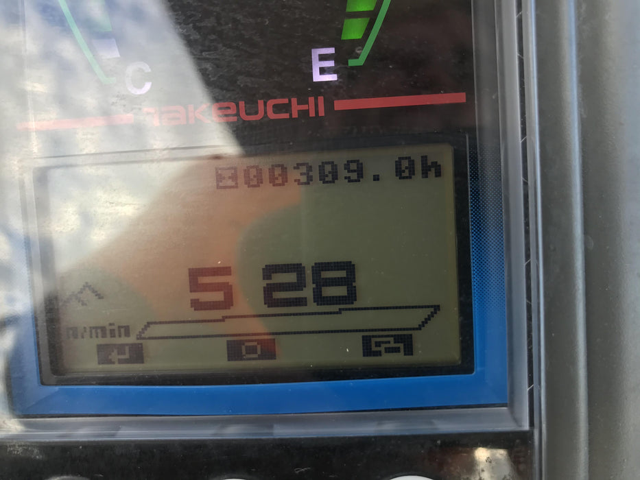 2019 Takeuchi TB260 Canopy, Standard Blade, Auxiliary hydraulics Manual QC, Hydraulic thumb, 12" ,18", 24" Bucket