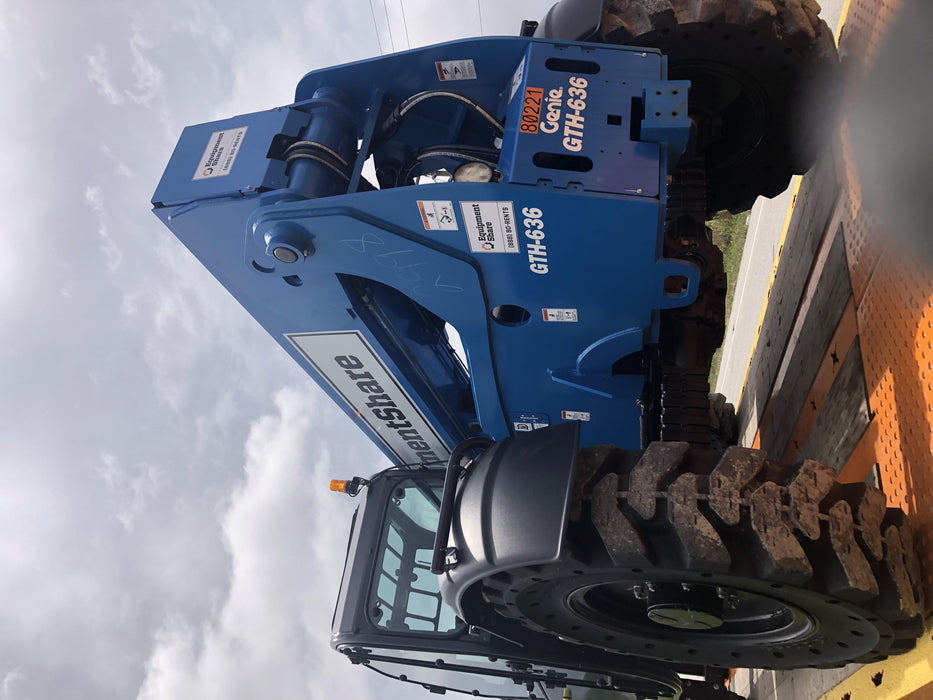 2020 Genie GTH-636 Cab/Heat/Air, Solid Tires, Work Lights, Beacon, Aux Hydraulics, Back up Alarm