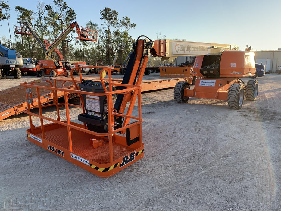 2020 JLG 660SJ ANSI, Deutz Diesel, 4wd, FF Tires, Inward Self Closing Gate, Tool Tray, Beacon, 7.5kW Generator