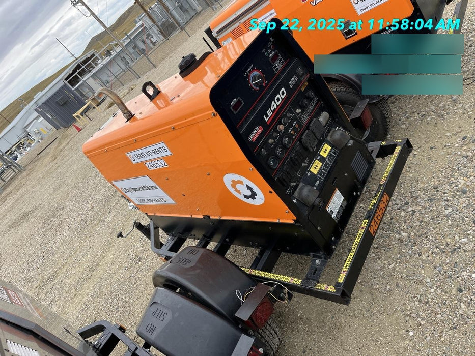 2022 Lincoln Electric LE400 Kubota V1505, Trlr, Cable Rack, Light Kit, ES Decals, T3