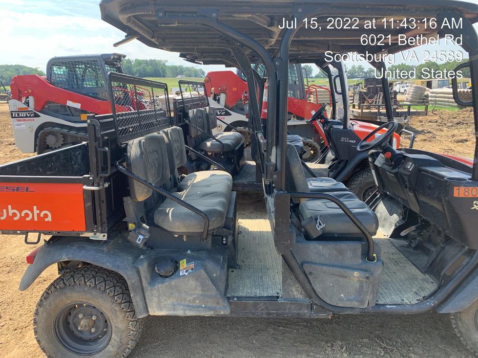 2021 Kubota RTV-X1140W-H Plastic Canopy, Windshield Acrylic Clear, LED Strobe Light, Wire Harness Kit, Back up Alarm