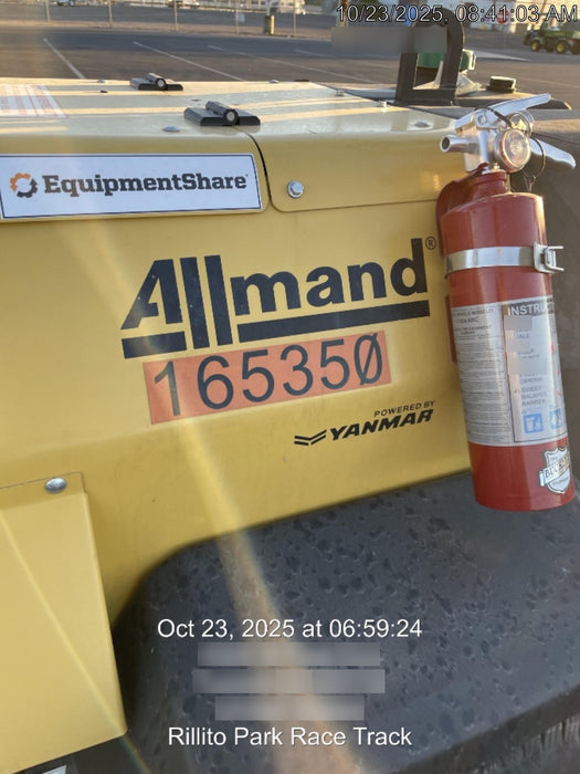 2021 Allmand NLV3GR (4) LED Light Fixture 350W, 23' Vertical Mast, 3kW Prime, Towable, Deep Sea L401, Leveling Jacks, Yanmar T4F 5.8hp