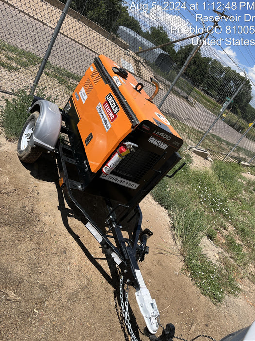 2022 Lincoln Electric LE400 Kubota V1505, Trlr, Cable Rack, Light Kit, ES Decals, T3