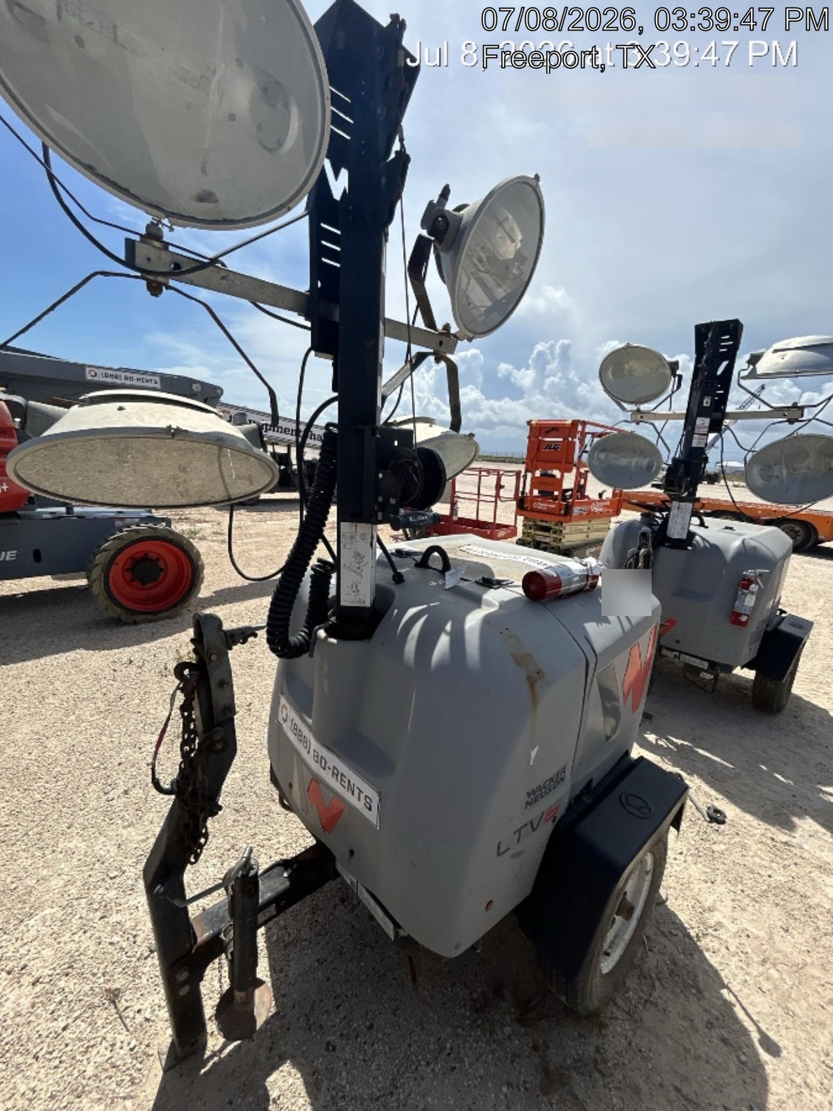 2019 Wacker Neuson LTV6L-MH Wacker Neuson LTV6L Mobile Light Tower w/Fuel Level Sensor Installed