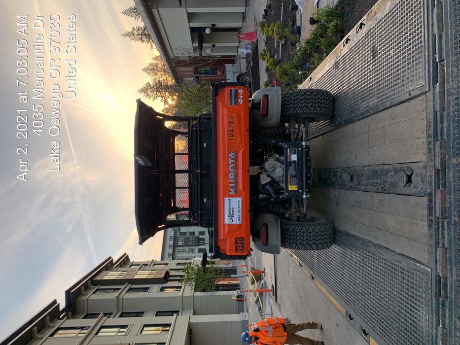 Kubota RTV-X1140W-H 4WD utility cart -LED strobe -Windshield tempered glass -Plastic canopy -Wire harness kit -Backup alarm