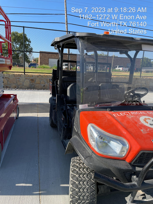 2022 Kubota RTV-X1140W-H Plastic Canopy, Windshield Acrylic Clear, LED Strobe Light, Wire Harness Kit, Back up Alarm