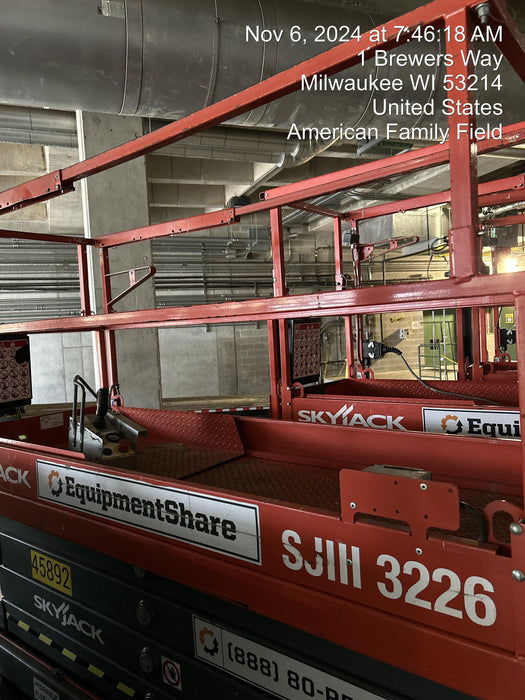 2019 Skyjack SJIII-3226 Standard Options, Trojan Batteries