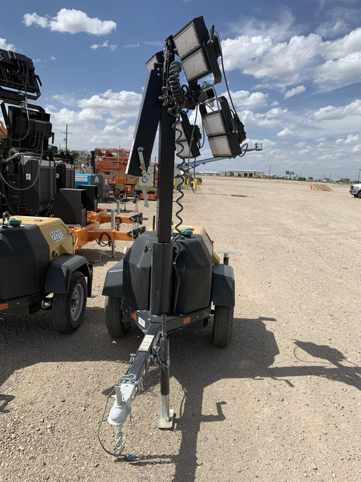 2022 Allmand NLV3GR (4) LED Light Fixture 350W, 23' Vertical Mast, 3kW Prime, Towable, Deep Sea L401, Leveling Jacks, Yanmar T4F 5.8hp