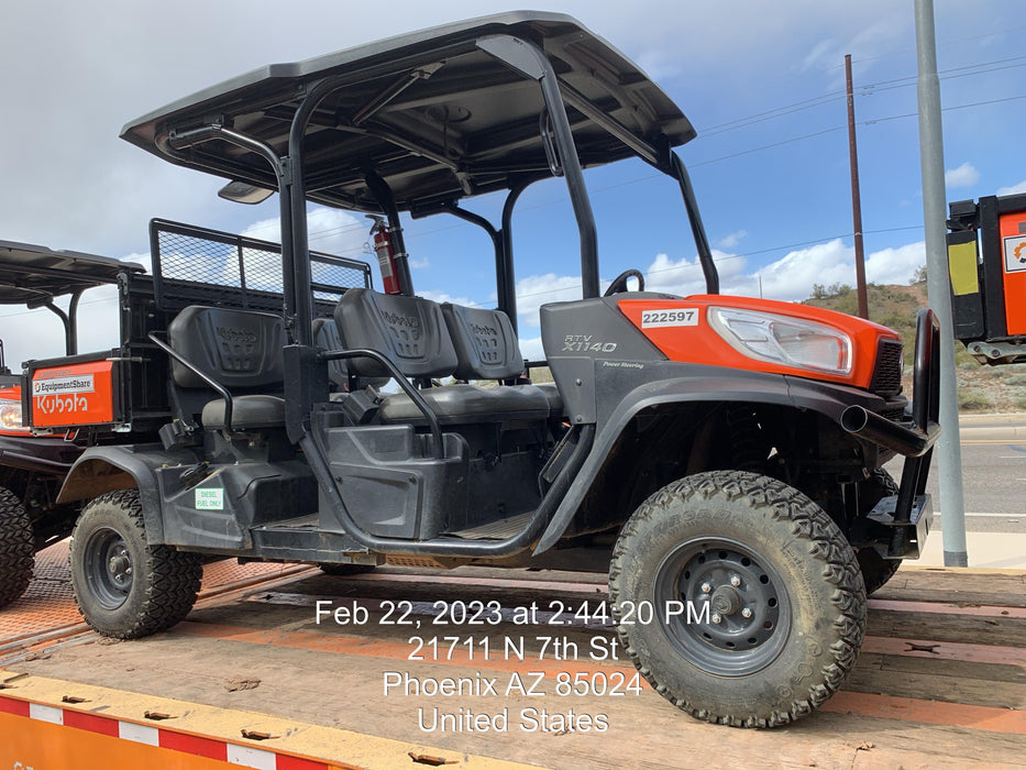 2022 Kubota RTV-X1140W-H Plastic Canopy, Windshield Acrylic Clear, LED Strobe Light, Wire Harness Kit, Back up Alarm