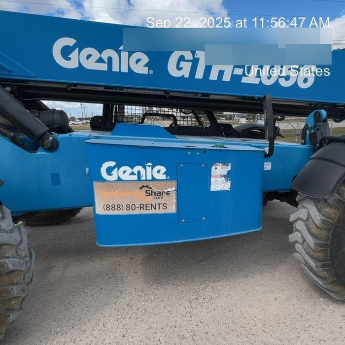 2018 Genie GTH-1056 Genie GTH-1056 w/Open ROPS, Solid Tires, Work Light/Beacon, 60" Carriage and Forks