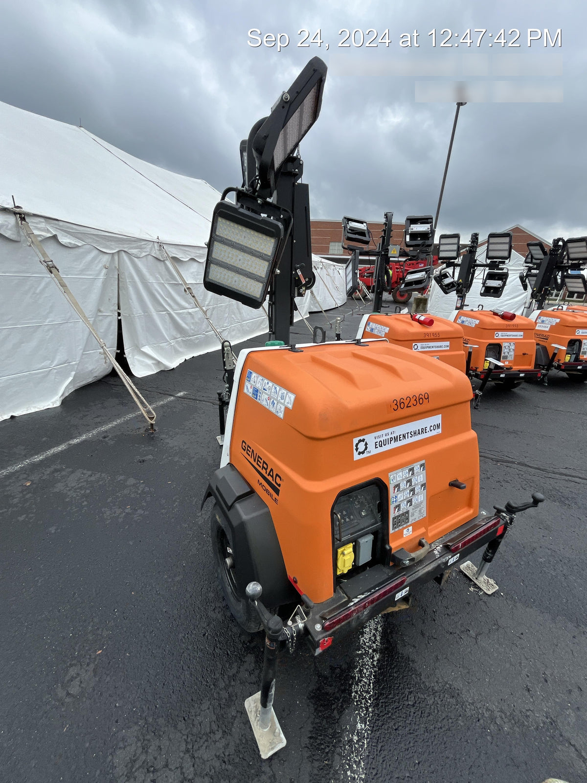 2023 Generac MLT2 Diesel, Flex Switch 120V Input, Powerzone Controller, 
(4) 320W LED Lights, 4kW Generator, 39.9 Gal Fuel Tank, 2" Ball, T3