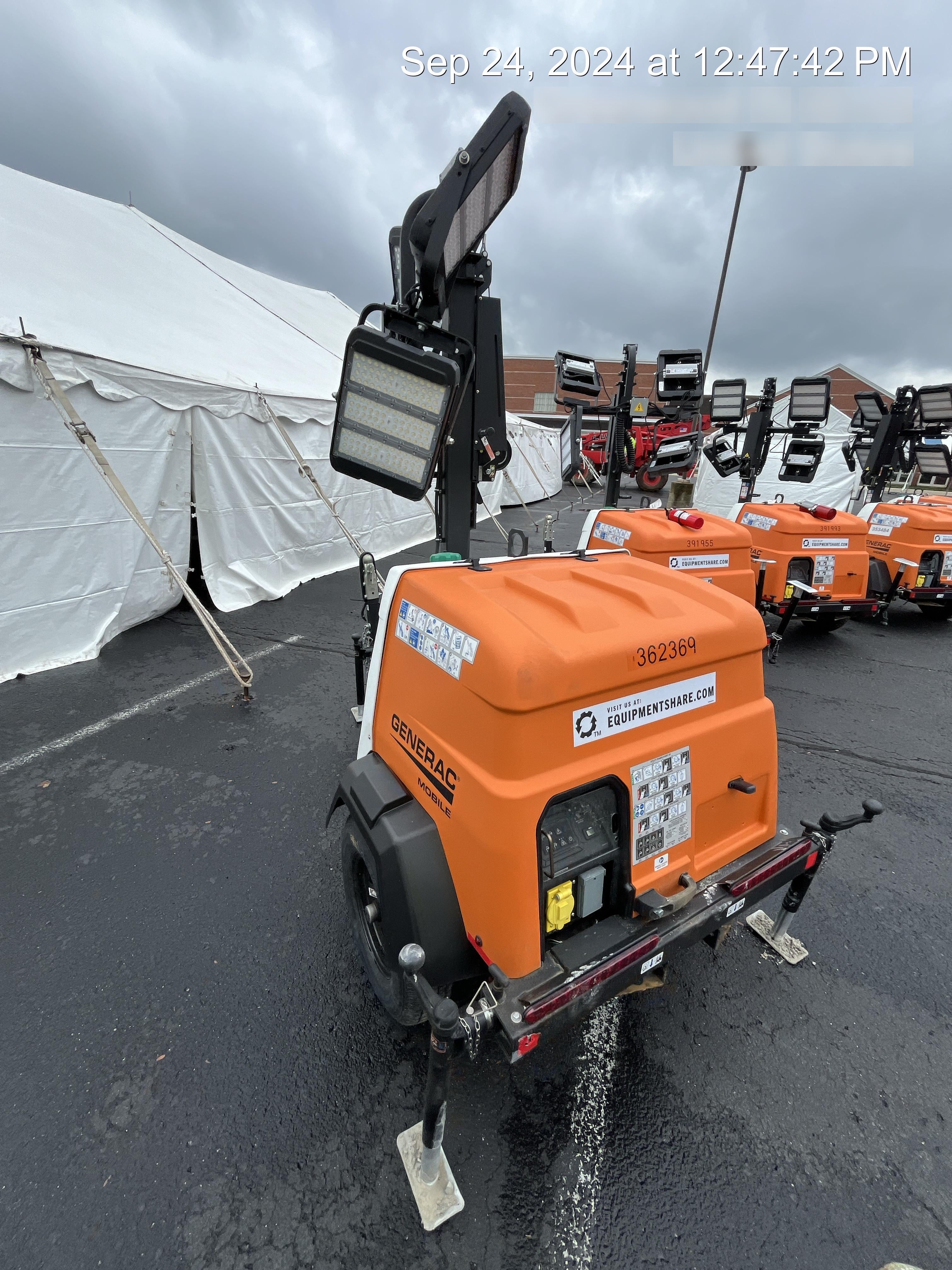2023 Generac MLT2 Diesel, Flex Switch 120V Input, Powerzone Controller, 
(4) 320W LED Lights, 4kW Generator, 39.9 Gal Fuel Tank, 2" Ball, T3