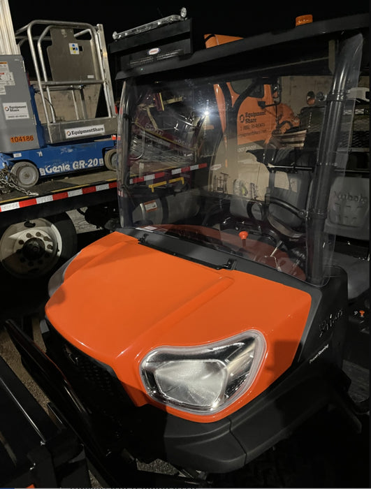 2021 Kubota RTV-X1140W-H Plastic Canopy, Windshield Acrylic Clear, LED Strobe Light, Wire Harness Kit, Back up Alarm
