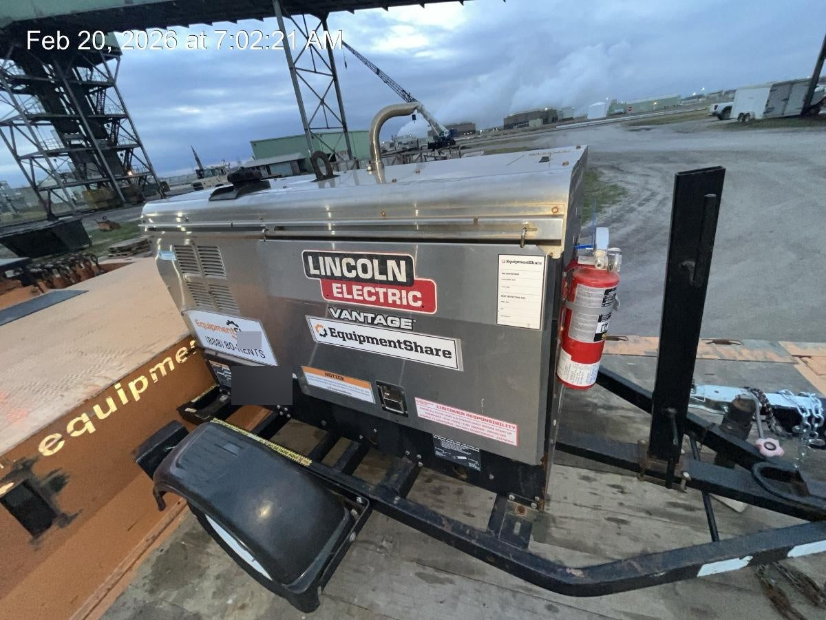 2018 Lincoln Electric Vantage 322 Lincoln Vantage 322 Welder Ready Pak 3 - Vantage 322, Trailer, Fender and light kit, Cable rack