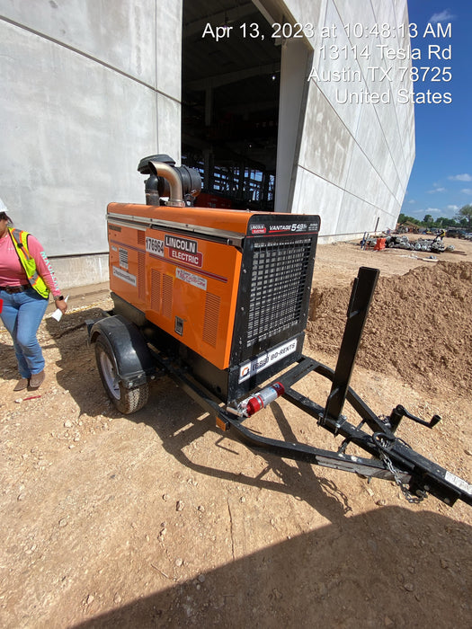 2021 Lincoln Electric Vantage 549X Ready Pak 3, ORANGE (includes trailer, cable rack, fender light kit)