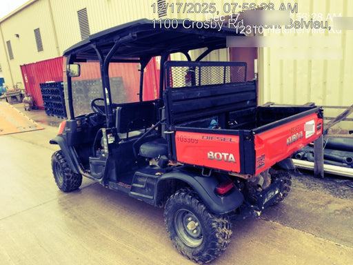 2020 Kubota RTV-X1140W-H 4WD utility cart -LED strobe -Windshield tempered glass -Plastic canopy -Wire harness kit -Backup alarm