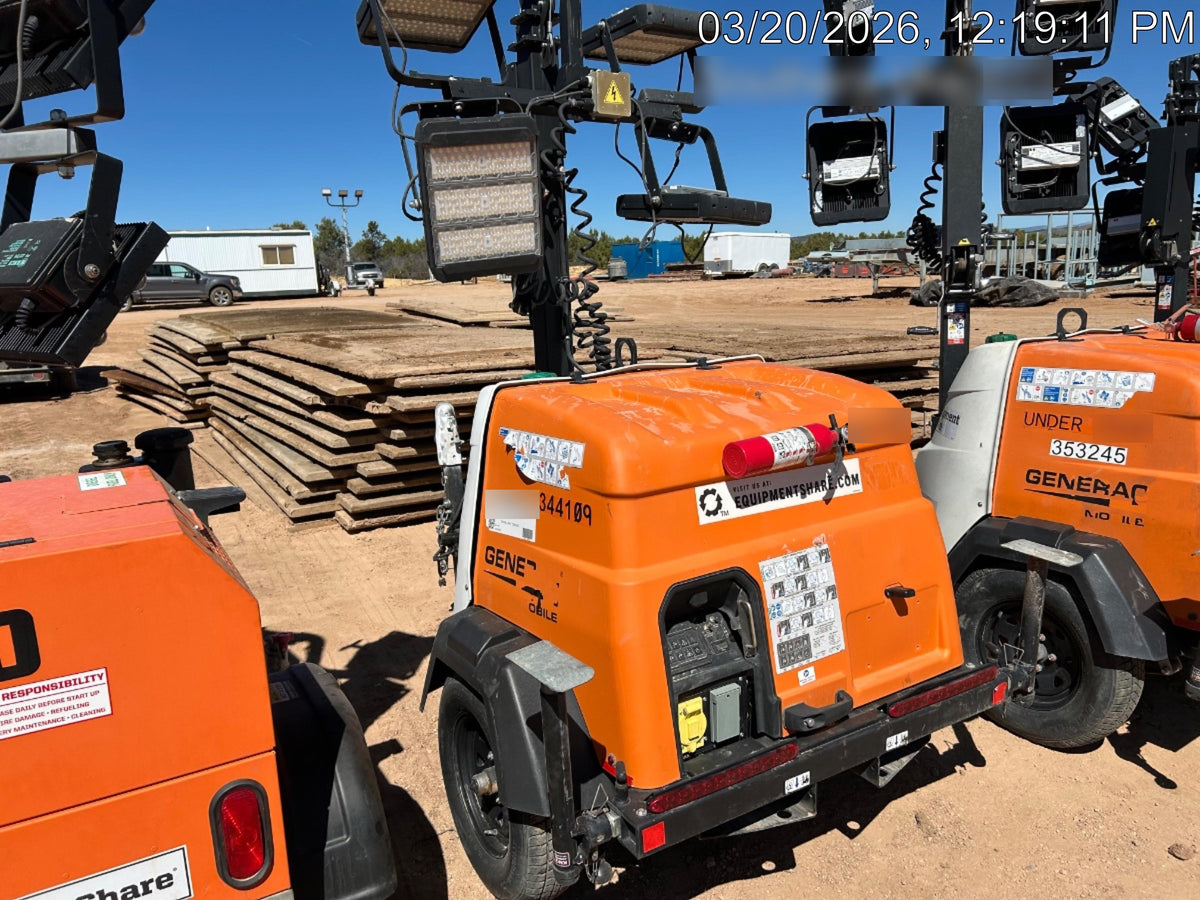 2023 Generac MLT2 Diesel, Flex Switch 120V Input, Powerzone Controller, (4) 320W LED Lights, 4kW Generator, 39.9 Gal Fuel Tank, 2" Ball, T3