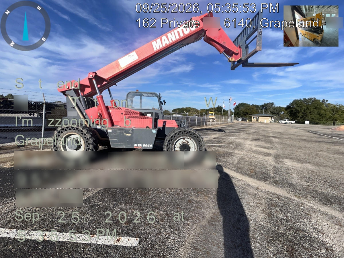 2019 Manitou MTA8044 MTA 8044 - 74 HP T4, Canopy, Worklights/Strobe, Beacon, 66" Carriage, 48" Forks, Solid Tires, Lift Hook, Aux Hydraulics