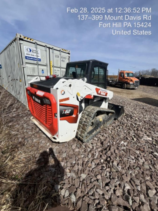 2023 Bobcat T62 68hp Doosan Diesel, Cab/Heat/Air, Rubber Tracks, Manual QC