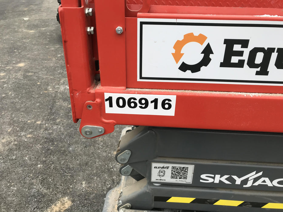 2020 Skyjack SJIII-3219 Solid NM Tires, Half height spring hinged entry gate, Dual Beacons, 800W Inverter