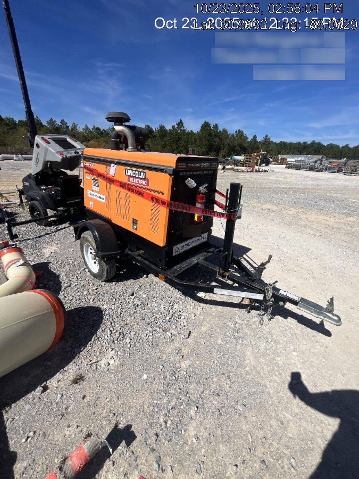 2021 Lincoln Electric Vantage 549X Ready Pak 3, ORANGE (includes trailer, cable rack, fender light kit)