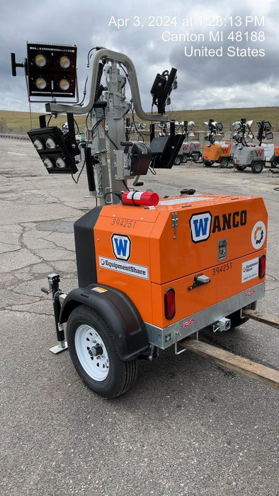 2024 Wanco WLTT-4MM4K Diesel, Deep Sea Controller, Shore Power Plug, Auto Start, (4) 350W LED Floodlights, 4kW Generator, 60 Gal Fuel Tank, 2" Ball, T3