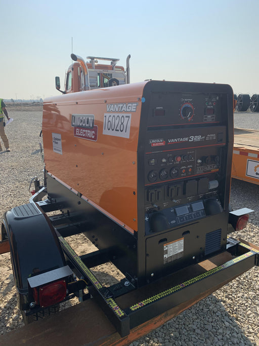 2021 Lincoln Electric Vantage 322 Vantage 322 Ready Pak 3 w/ Decals, ORANGE (includes trailer, cable rack, fender light kit) NO Telematics