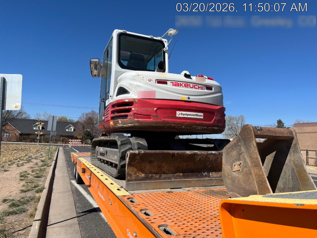 2019 Takeuchi TB290 Cab, AC, Rubber Tracks, Dozer Blade, Travel Alarm, Control Pattern Change Valve, Auxiliary Hydraulics w/18" Quick Coupler Bucket with teeth, 6.2 cu. ft. capacity/24" Quick Coupler Bucket with teeth, 8.6 cu. ft. capacity/36" Quick Coupler Bucket with teeth, 13.4 cu. ft. capacity, Quick Coupler, Hydraulic Thumb Installed