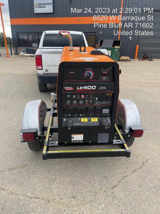 2022 Lincoln Electric LE400 Kubota V1505, Trlr, Cable Rack, Light Kit, ES Decals, T3