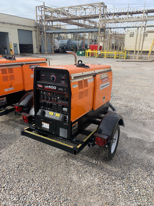 2022 Lincoln Electric LE400 Kubota V1505, Trlr, Cable Rack, Light Kit, ES Decals, T3