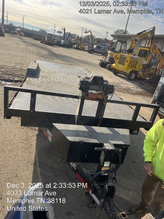 2024 TEXAS PRIDE TRAILERS 21' Lowboy Gravity Tilt Bed 14K Bumper Pull Trailer