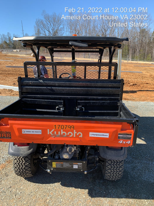 2021 Kubota RTV-X1140W-H Plastic Canopy, Windshield Acrylic Clear, LED Strobe Light, Wire Harness Kit, Back up Alarm