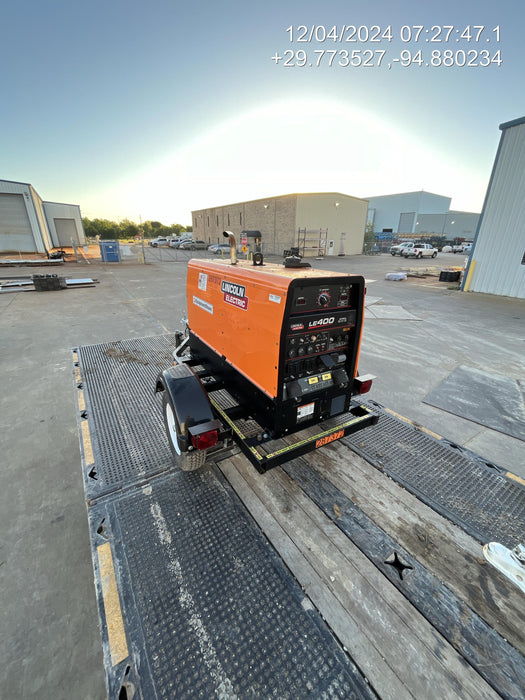 2022 Lincoln Electric LE400 Kubota V1505, Trlr, Cable Rack, Light Kit, ES Decals, T3