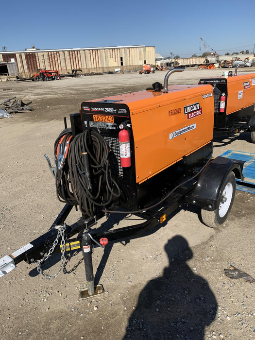 2021 Lincoln Electric Vantage 322 Vantage 322 Ready Pak 3 w/ Decals, ORANGE (includes trailer, cable rack, fender light kit) NO Telematics