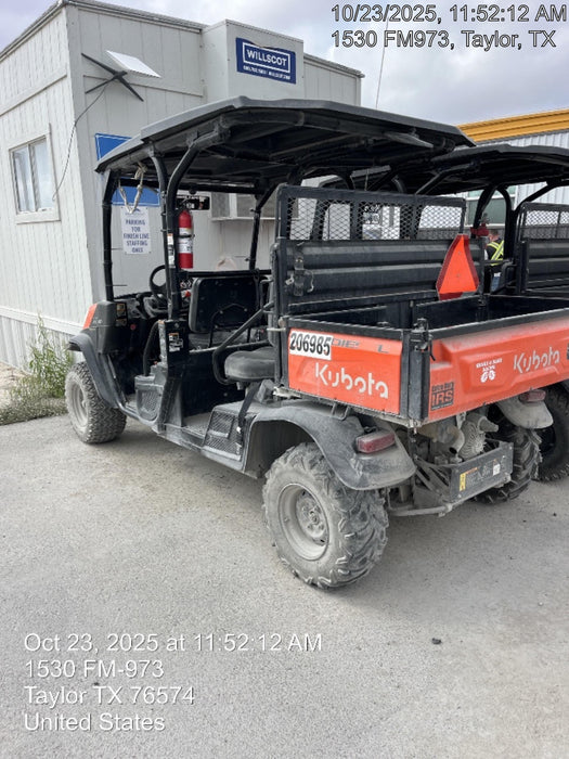 2022 Kubota RTV-X1140W-H Plastic Canopy, Windshield Acrylic Clear, LED Strobe Light, Wire Harness Kit, Back up Alarm