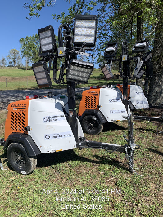 2024 Generac MLT2 Diesel, Flex Switch 120V Input, Powerzone Controller, 
(4) 320W LED Lights, 4kW Generator, 39.9 Gal Fuel Tank, 2" Ball, T3