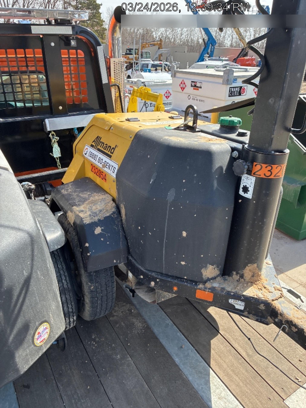 2022 Allmand NLV3GR (4) LED Light Fixture 350W, 23' Vertical Mast, 3kW Prime, Towable, Deep Sea L401, Leveling Jacks, Yanmar T4F 5.8hp