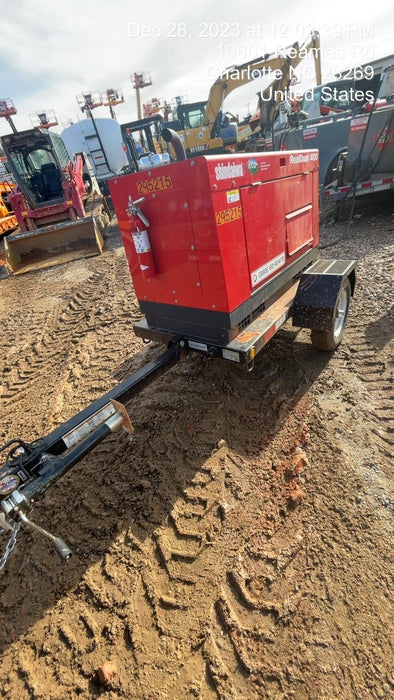 2023 Shindaiwa DGW400MDL Kubota D902 Engine, 23 HP, Dual Op Welder, Wire, Arc, Droop Stick, Tig, and CC Stick Functionality, Simulphase, 3 Phase and 1 Phase Gen Output, Single Axle NB Trlr, Slr Trckl Chrg 12V 12W, Fire Ext