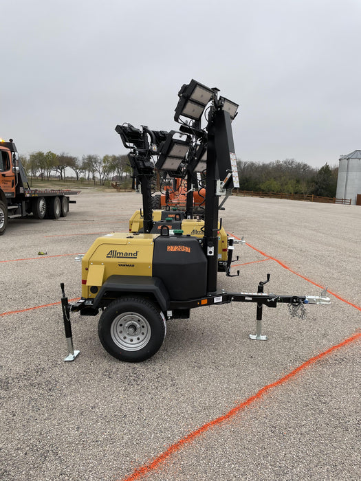 2022 Allmand NLV3GR (4) LED Light Fixture 350W, 23' Vertical Mast, 3kW Prime, Towable, ES Decals, T3