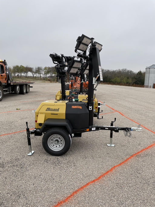 2022 Allmand NLV3GR (4) LED Light Fixture 350W, 23' Vertical Mast, 3kW Prime, Towable, ES Decals, T3