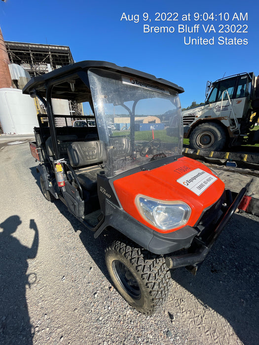 2021 Kubota RTV-X1140W-H Plastic Canopy, Windshield Acrylic Clear, LED Strobe Light, Wire Harness Kit, Back up Alarm