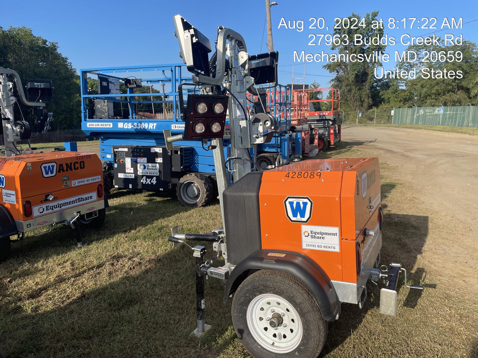 2024 Wanco WLTT-4MM4K Diesel, Deep Sea Controller, Shore Power Plug, Auto Start, (4) 350W LED Floodlights, 4kW Generator, 60 Gal Fuel Tank, 2" Ball, T3