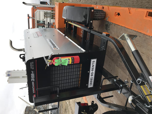 2019 Lincoln Electric Vantage 322 Welder Ready-Pak 3, Two wheel trailer, Fender and Light kit, Cable Rack