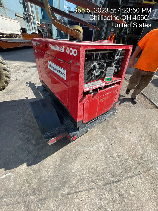 2023 Shindaiwa DGW400MDL Kubota D902 Engine, 23 HP, Dual Op Welder, Wire, Arc, Droop Stick, Tig, and CC Stick Functionality, Simulphase, 3 Phase and 1 Phase Gen Output, Single Axle NB Trlr, Slr Trckl Chrg 12V 12W, Fire Ext