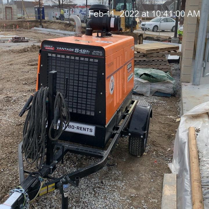 2021 Lincoln Electric Vantage 549X Ready Pak 3, ORANGE (includes trailer, cable rack, fender light kit)