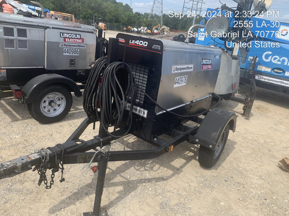 2024 Lincoln Electric LE400 Kubota V1505, Trlr, Cable Rack, Light Kit, ES Decals, T3